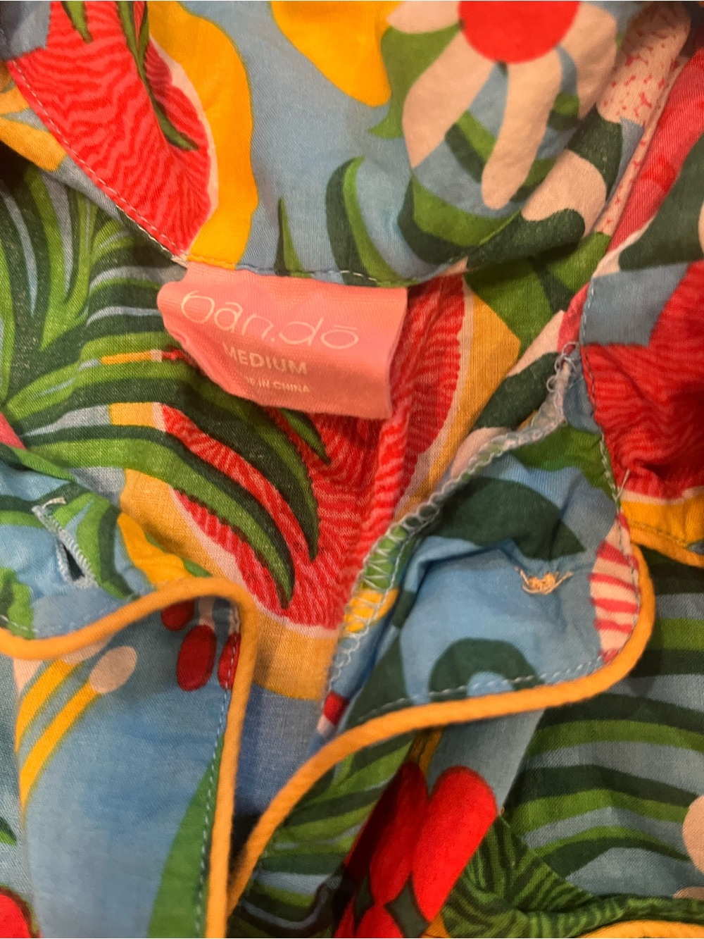 ban.do Tropical Leisure Shirt M Vintage - Picture 6 of 6